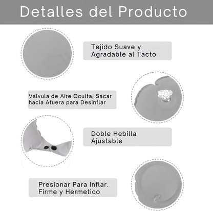 Almohada de Viaje Inflable para Cuello y Cervical