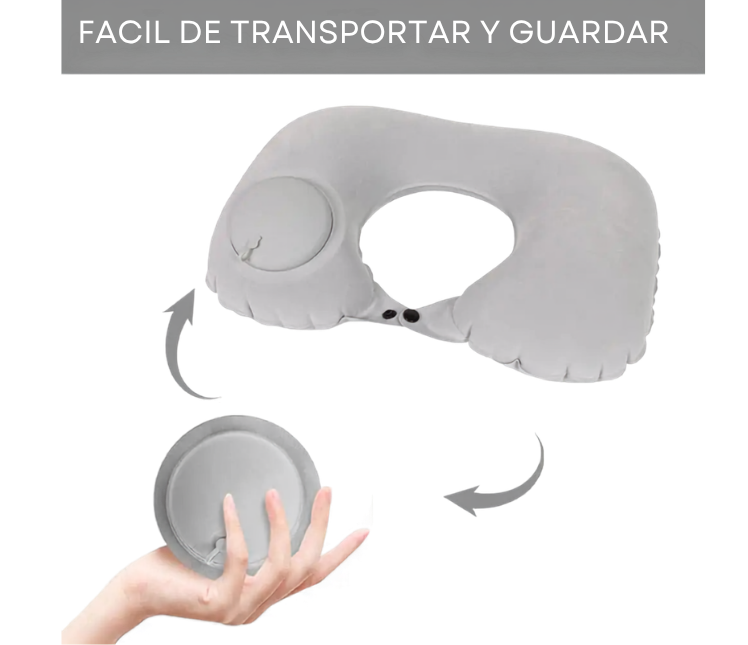 Almohada de Viaje Inflable para Cuello y Cervical