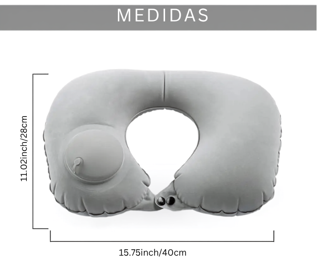 Almohada de Viaje Inflable para Cuello y Cervical