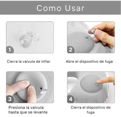 Almohada de Viaje Inflable para Cuello y Cervical