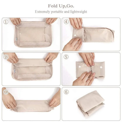 Organizador De Viaje Plegable De 7 Piezas, Bolsas De Almacenamiento, Armario, Cubo, Maleta, Juego De Embalaje, Almacenamiento De Equipaje, Ropa, Caja De Zapatos