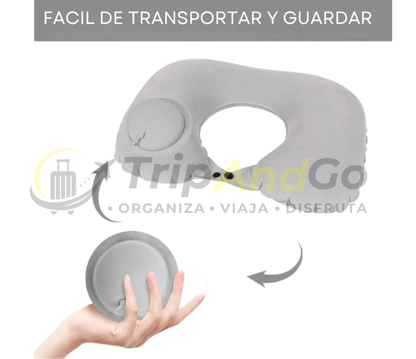 Almohada de Viaje Inflable para Cuello y Cervical++
