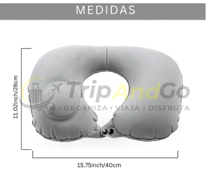 Almohada de Viaje Inflable para Cuello y Cervical++