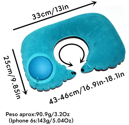 Almohada de Viaje Inflable para Cuello y Cervical