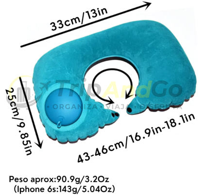 Almohada de Viaje Inflable para Cuello y Cervical++