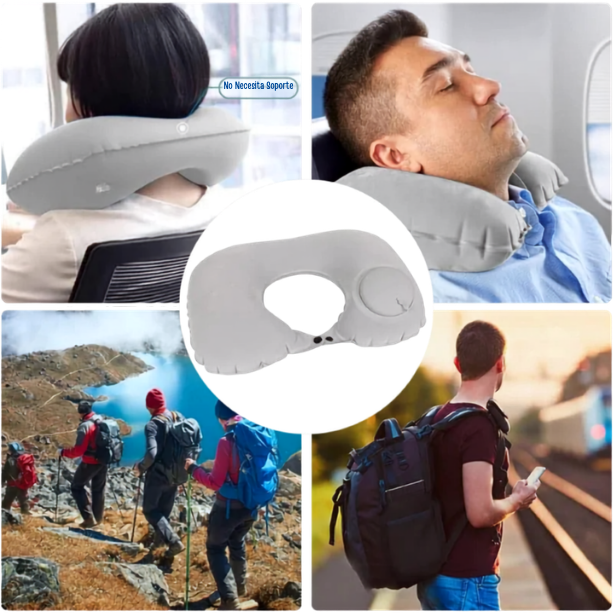 Almohada de Viaje Inflable para Cuello y Cervical